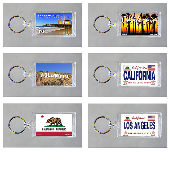 KEY CHAINS/ CALIFORNIA COLLECTION / Set of 6 